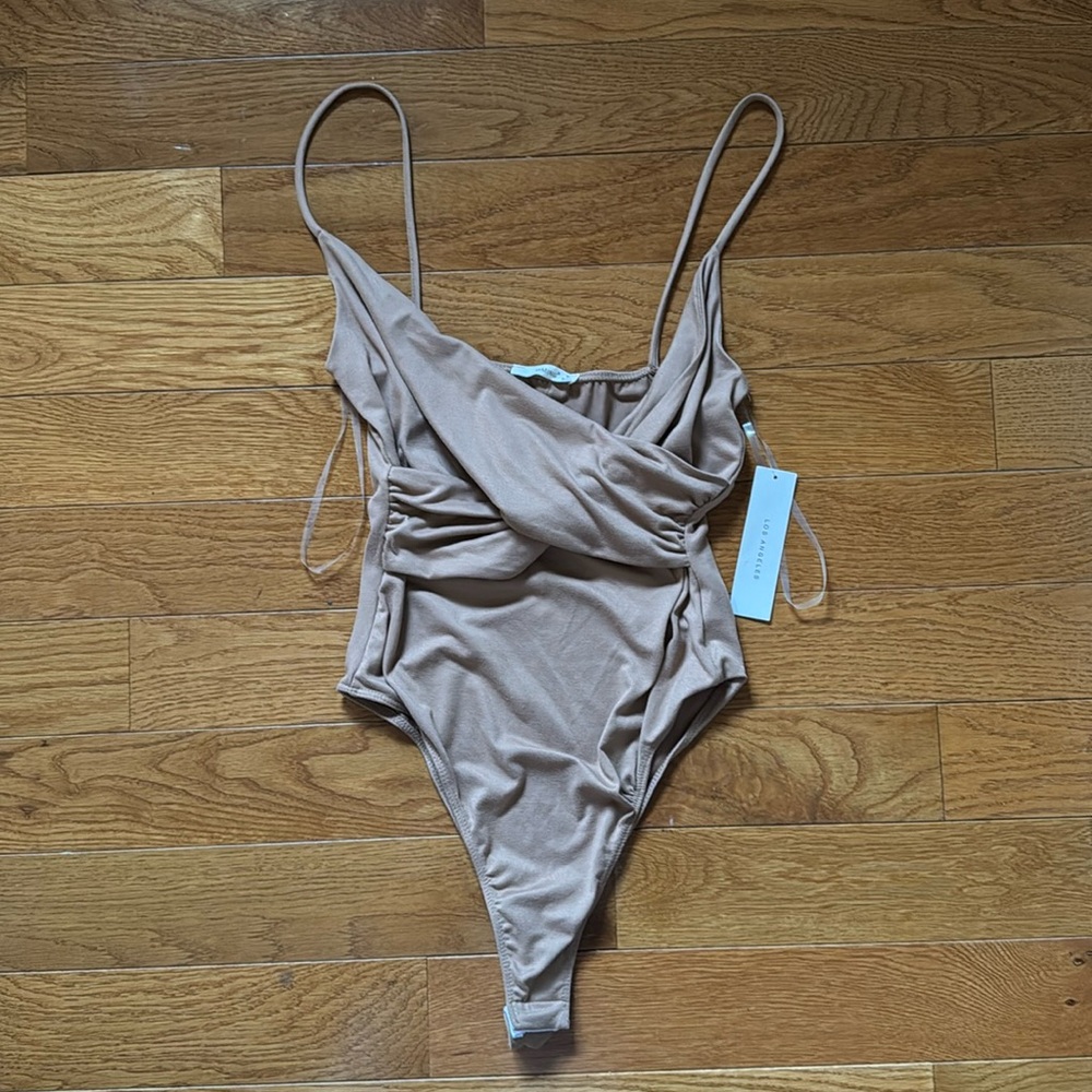 Nude Twist Front bodysuit